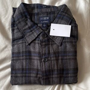 J.Crew Charcoal and Navy Plaid Shirt